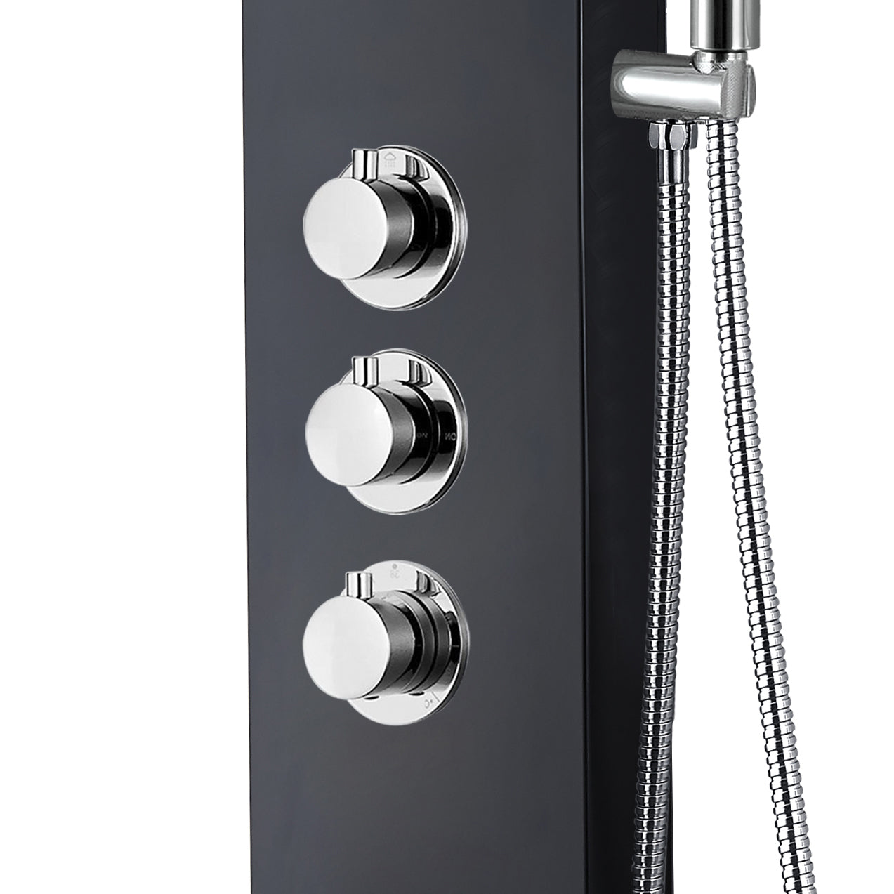 Thermostatische douchepaneel Mat zwart