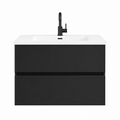 Badkamer meubelset DUBBEL Mat zwart 120 x 50 x 58 (b x d x h)