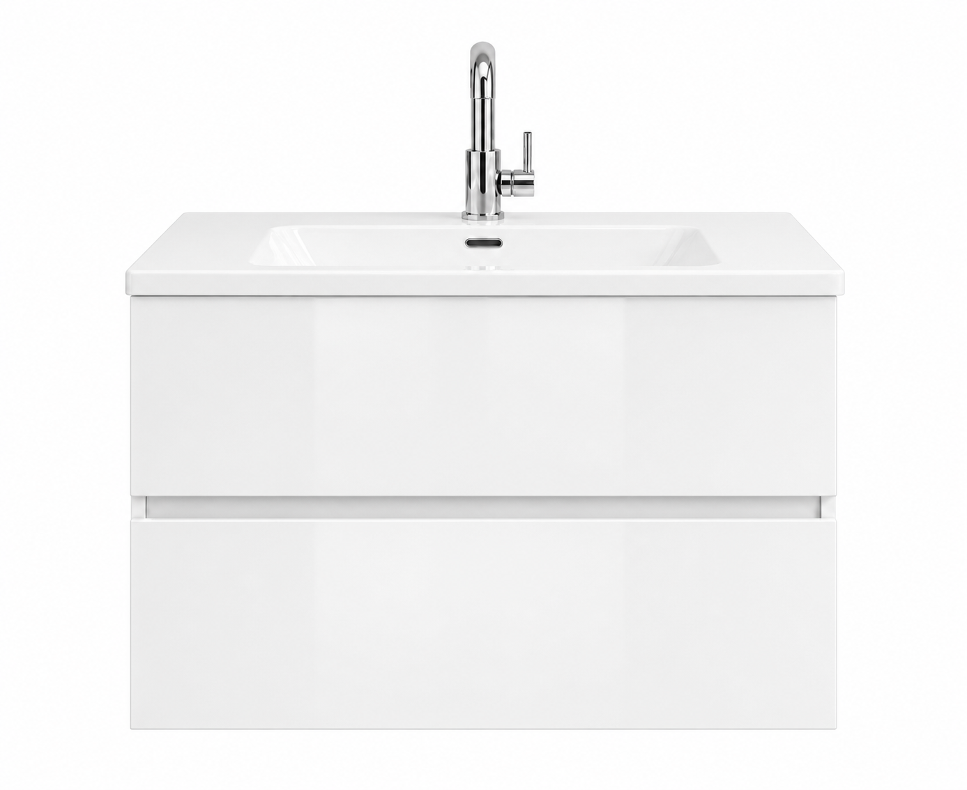 Badkamer meubelset DUBBEL Hoogglans wit  120 x 50 x 58 (b x d x h)