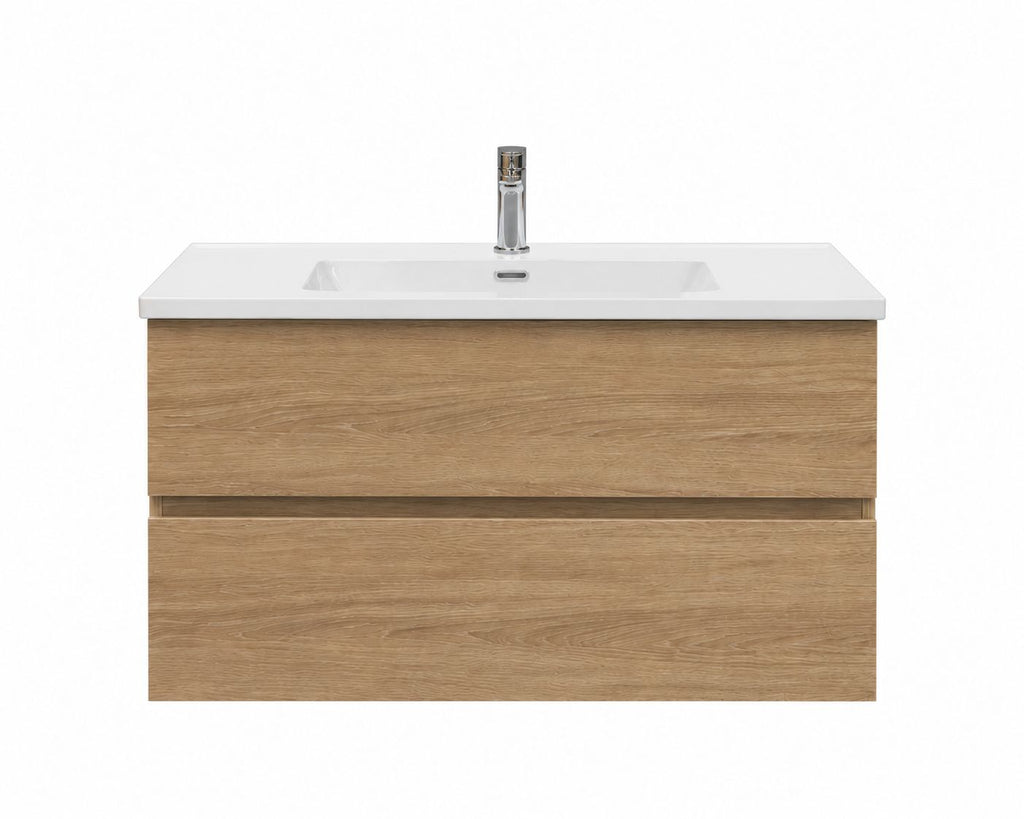 Badkamer meubelset ENKEL Eikgrijs mat 100 x 50 x 58 (b x d x h)