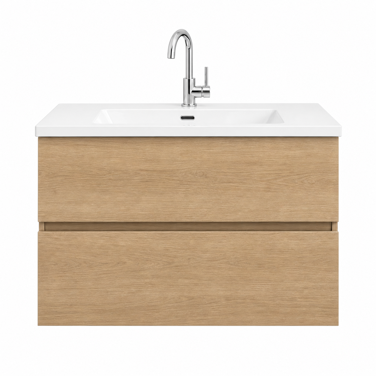 Badkamer meubelset DUBBEL Naturel eik  mat 120 x 50 x 58 (b x d x h)