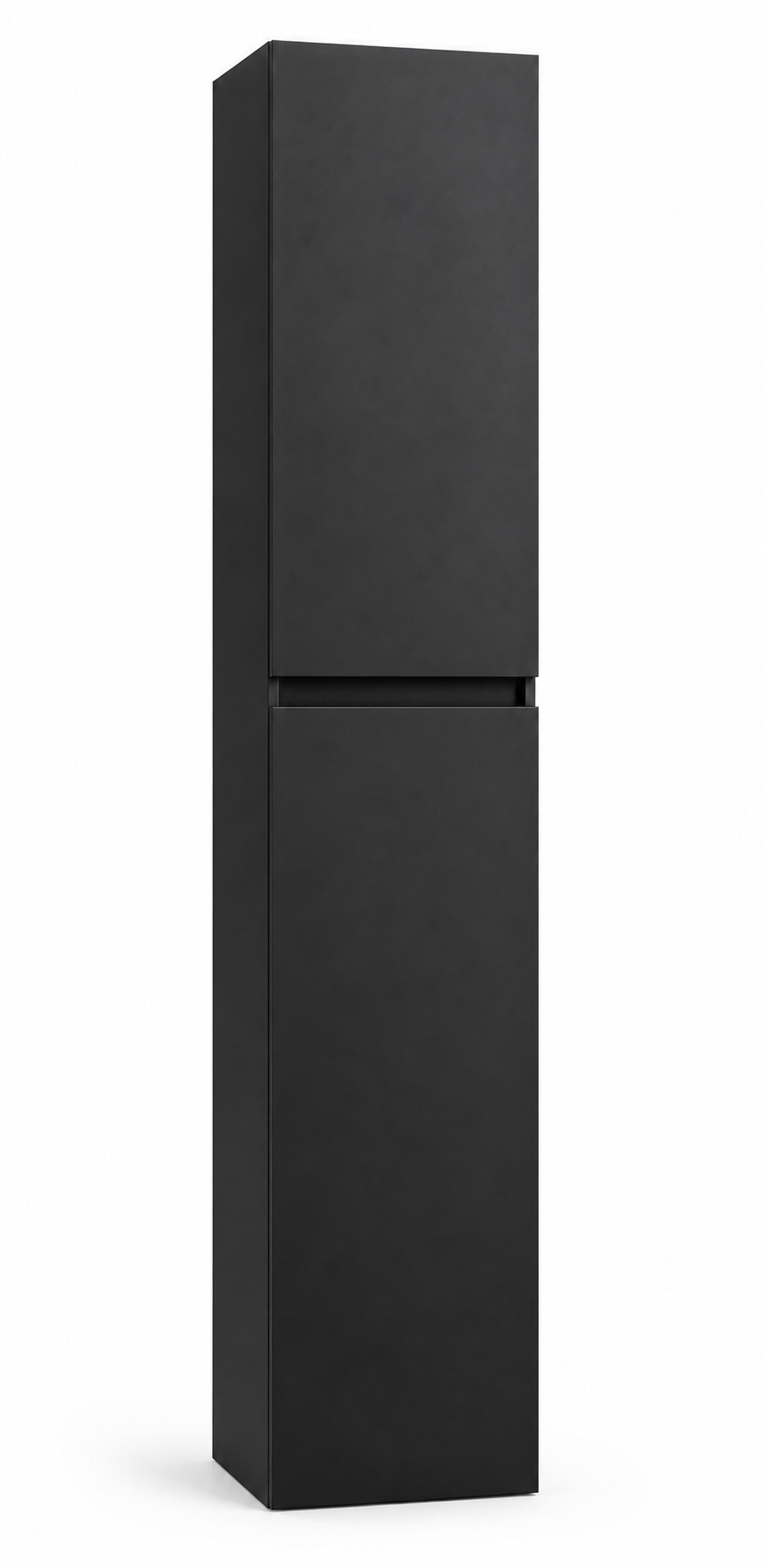 Kolomkast Mat zwart 135 x 35 x 35 (h x b x d) met 4 compartimenten