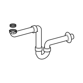 GEBERIT BUISSIFON - VOOR WASTAFEL - PLAATSBESPAREND - AFVOER HORIZONTAAL - 5/4