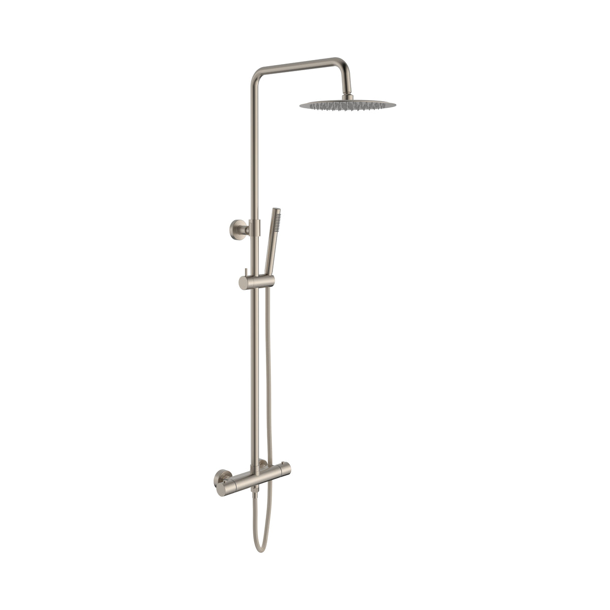 ALONI OPTIMA RONDO REGENDOUCHESET - THERMOSTATISCH - OPBOUW - COOL TOUCH - BELGAQUA - GEBORSTELD RVS