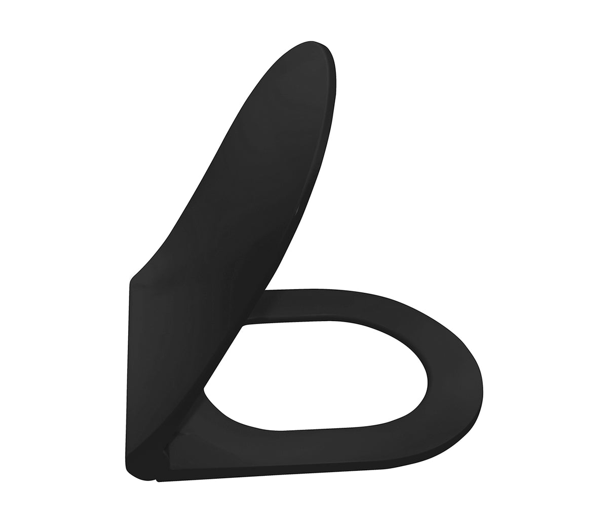 ALONI FLAT WC-ZITTING DUROPLAST, QALONI MAT ZWART FLAT WC-ZITTING, QUICK RELEASE, SOFTCLOSE