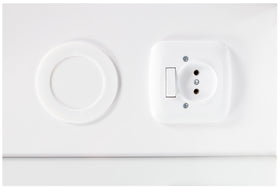 ALONI ALECO SPIEGELKAST- 2 DEUREN - MET VERLICHTING - MET STOPCONTACT - 77X70X17,5 CM - WIT