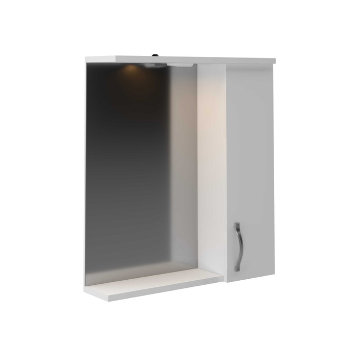 ALONI ALECO SPIEGELKAST- 1 DEUR - MET VERLICHTING - MET STOPCONTACT - 61X70X17,5 CM - WIT