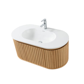 BEGONIA WASTAFELONDERKAST - 1 LADE - GREEPLOOS - SOFT CLOSE – 119X42X52,5 CM - NATUREL EIKEN