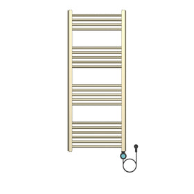 BELRAD ELEKTRISCHE HANDDOEKDROGER - MET DIGITALE, PROGRAMEERBARE THERMOSTAAT - SMART WIFI - AANSLUITING RECHTS - 700W - 1200X500 MM - GEBORSTELD GOUD