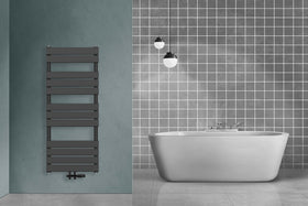 HANDDOEK RADIATOR MIDDEN AANSLUITING ZWART 1200X500-593W