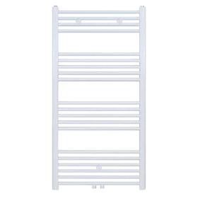 HANDDOEK RADIATOR MIDDEN AANSLUITING WIT MAT GEBORSTELD 1200X600-616 WATT