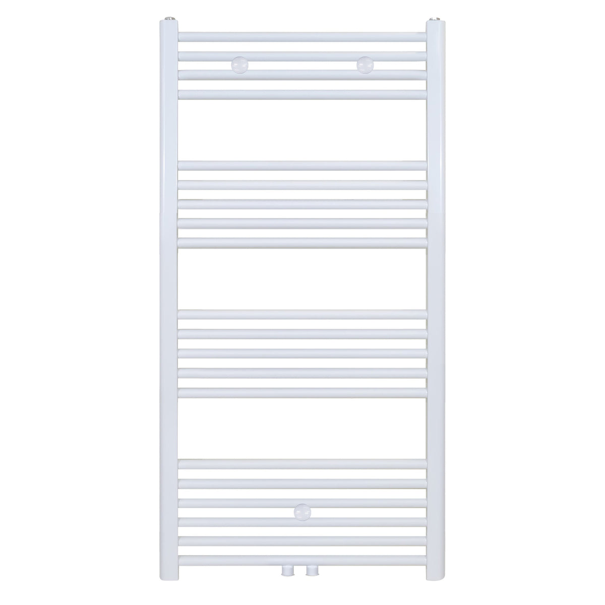 HANDDOEK RADIATOR MIDDEN AANSLUITING WIT MAT GEBORSTELD