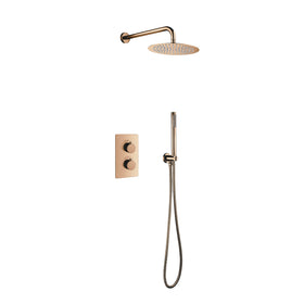 ALONI INBOUW THERMOSTATISCHE DOUCHESET MET REGENDOUCHEKOP (Ø25CM) - GEBORSTELD KOPER