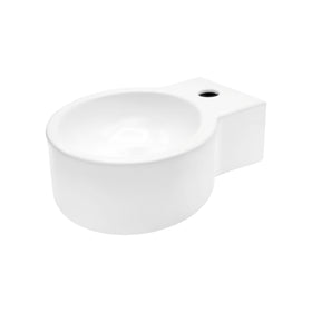 ALONI FONTEIN - ZONDER OVERLOOP - MET KRAANGAT - KERAMIEK - 28X16X35CM GLANZEND WIT