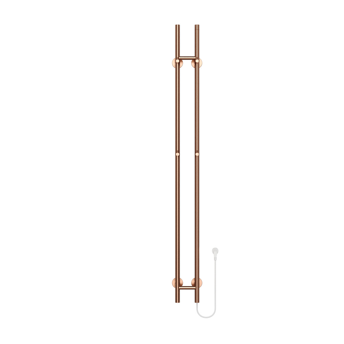 BELRAD ELEKTRISCHE STAAFHANDDOEKDROGER - DUBBEL - MET DIGITALE, PROGRAMEERBARE THERMOSTAAT - 120W - Ø2,5CM - 150X16,8X12,7 CM - GEBORSTELD KOPER