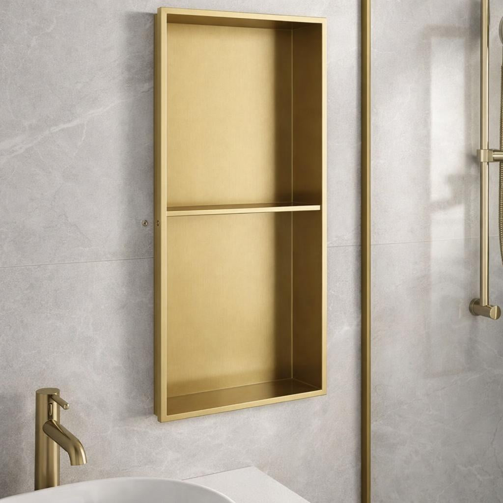 Inbouwnis Goud 60 x 30 x 10mm met tussenscheiding