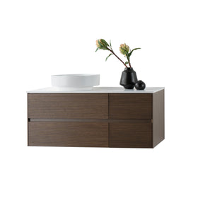 WONDA TABLET VOOR WASTAFELONDERKAST - ZONDER KRAAN- EN AFVOERGAT - KUNSTMARMER - 120X1,2X52,5 CM - MAT WIT