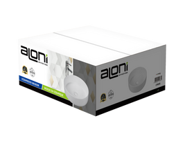 ALONI FIRA WASKOM - OPBOUW - ZONDER OVERLOOP - ZONDER KRAANGAT - MET CLICK WASTE - KERAMIEK - 36X12,5X36 CM - MAT WIT