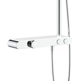 ALONI THERMOSTATISCHE DOUCHEKRAAN MET PLANCHET CHROOM WIT
