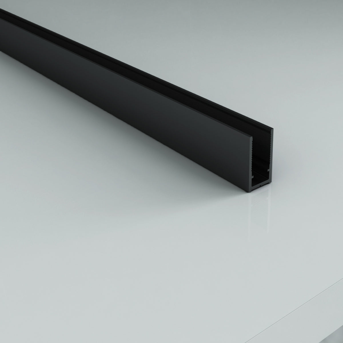 ALONI MUURPROFIEL VOOR DOUCHEWAND - 200 CM - MAT ZWART