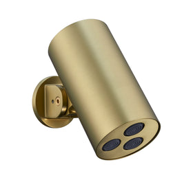 UNIFORMA HOOFDDOUCHE CILINDER - 1 STAND - MUURMONTAGE - 8X15 CM - GEBORSTELD GOUD (PVD)